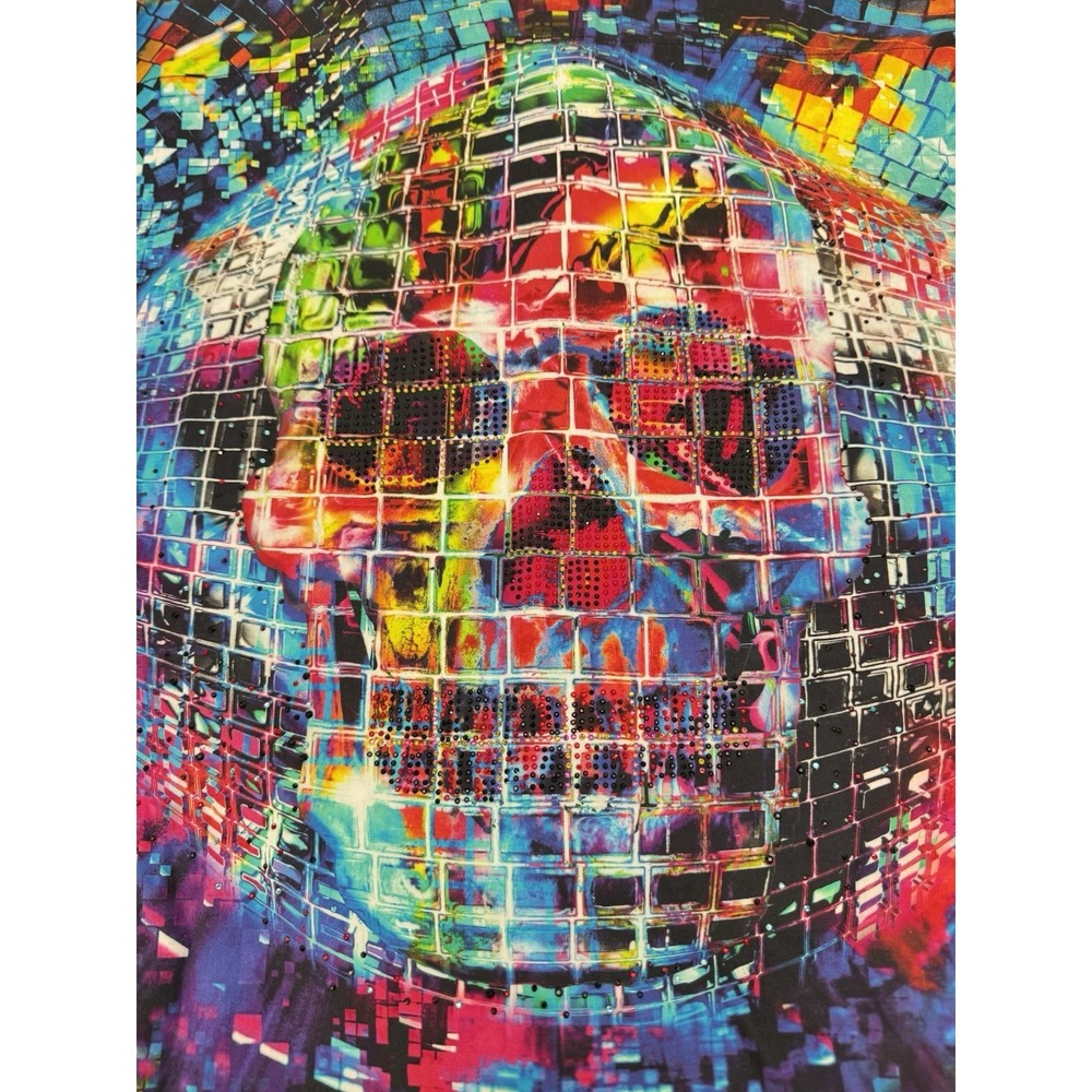 NWT Robert Graham DISCO SKULL Embroidered Sequined Disco Ball Shirt 3XL $328 - Picture 15 of 16